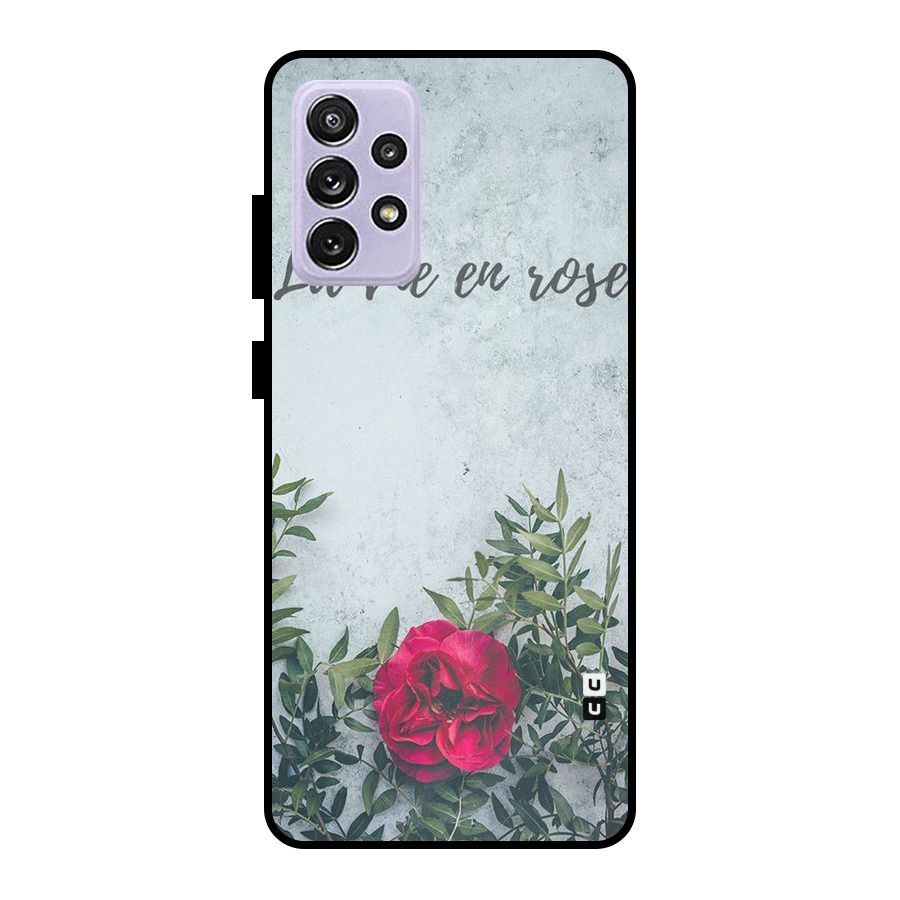 Rose Life Metal Back Case for Galaxy A72