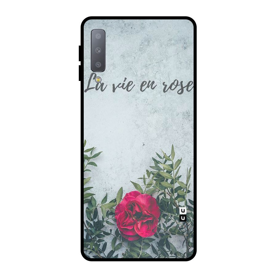Rose Life Metal Back Case for Galaxy A7 (2018)