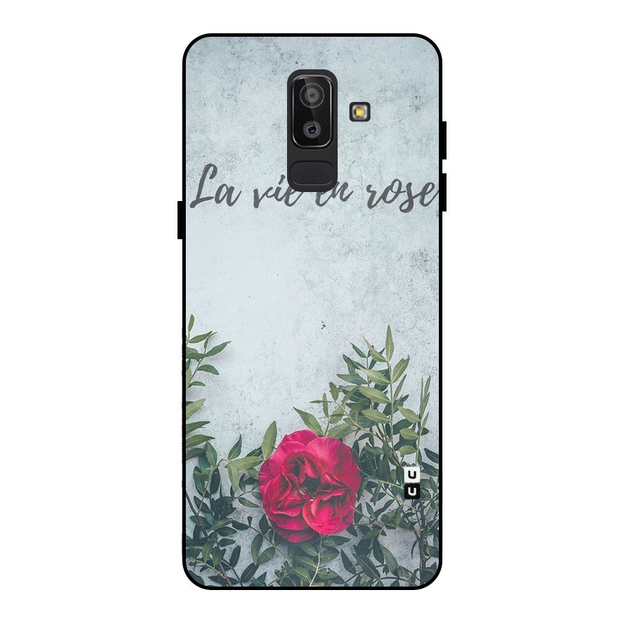 Rose Life Metal Back Case for Galaxy J8