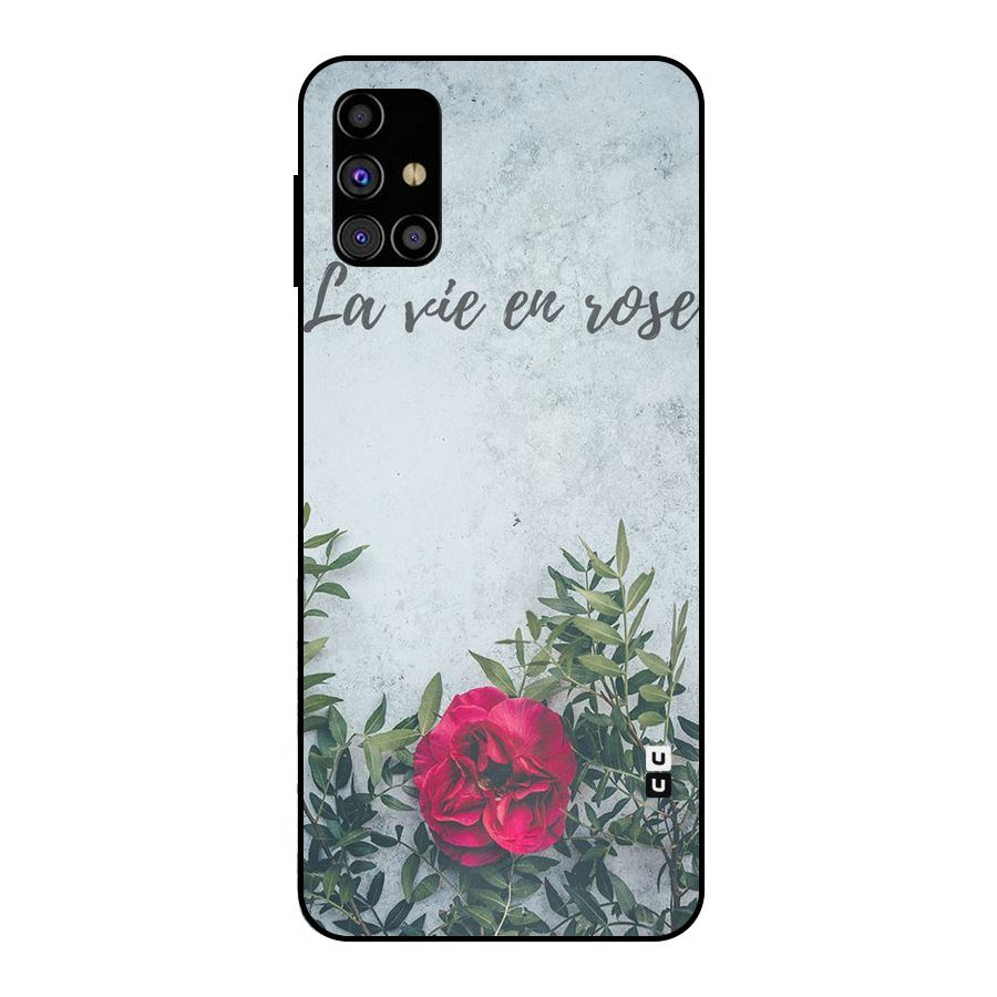 Rose Life Metal Back Case for Galaxy M31s