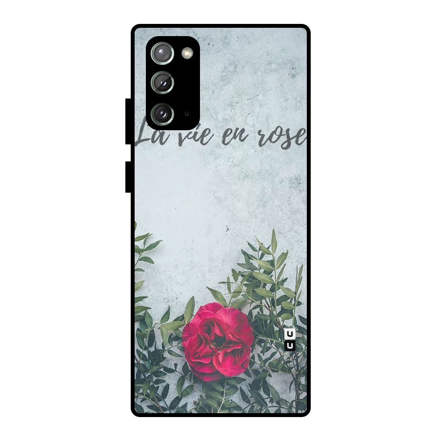 Rose Life Metal Back Case for Galaxy Note 20