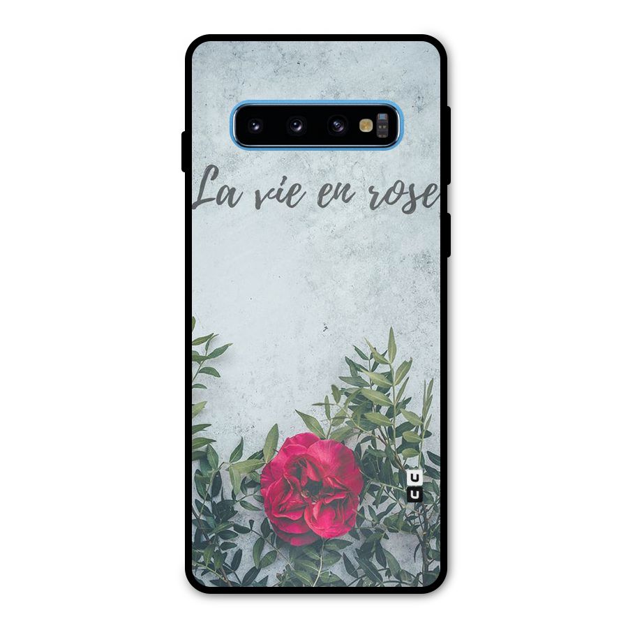 Rose Life Metal Back Case for Galaxy S10