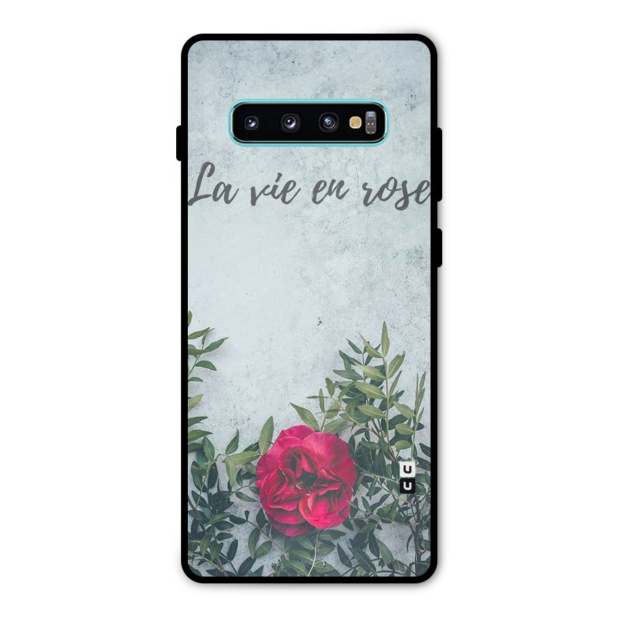 Rose Life Metal Back Case for Galaxy S10 Plus
