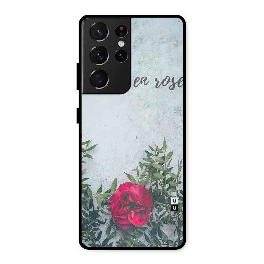Rose Life Metal Back Case for Galaxy S21 Ultra 5G