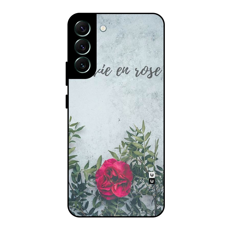 Rose Life Metal Back Case for Galaxy S22 Plus 5G