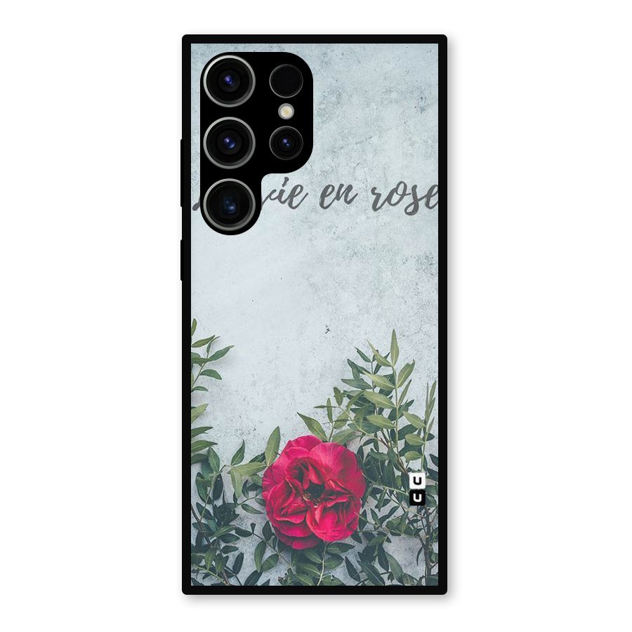 Rose Life Metal Back Case for Galaxy S23 Ultra