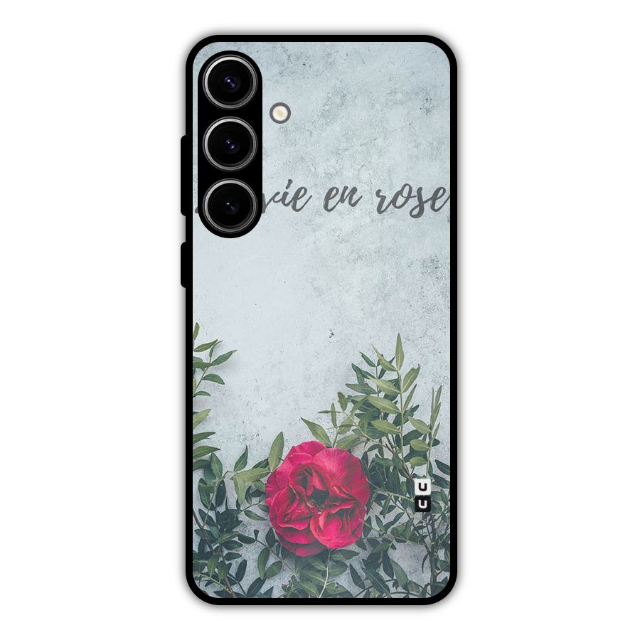 Rose Life Metal Back Case for Galaxy S24 Plus