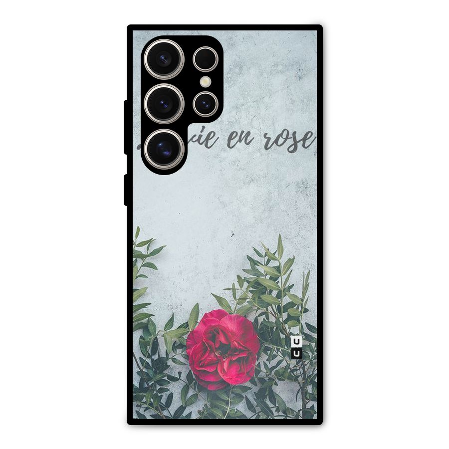 Rose Life Metal Back Case for Galaxy S24 Ultra