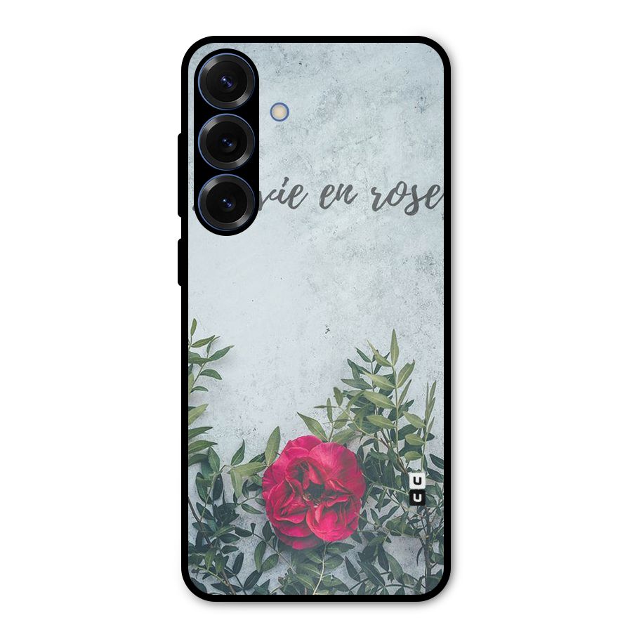 Rose Life Metal Back Case for Galaxy S25 Plus
