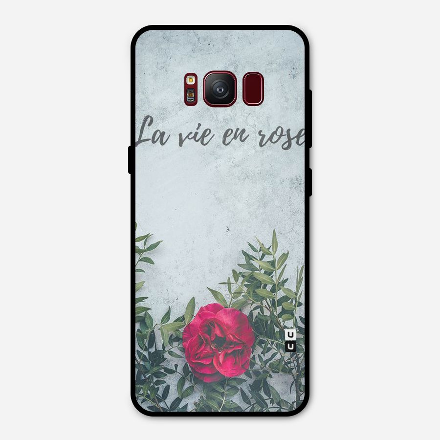 Rose Life Metal Back Case for Galaxy S8