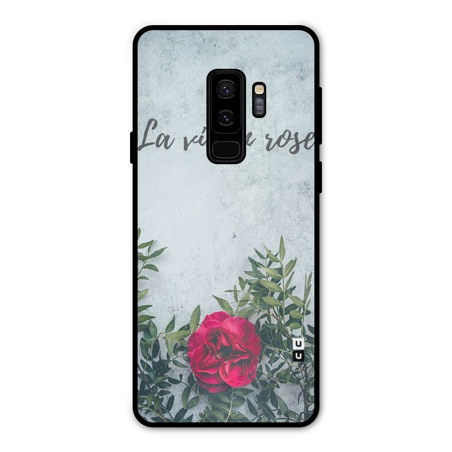Rose Life Metal Back Case for Galaxy S9 Plus