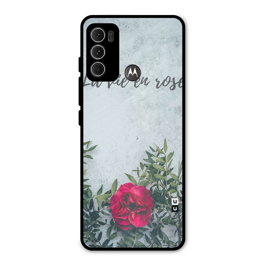 Rose Life Metal Back Case for Moto G60
