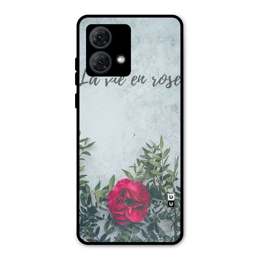 Rose Life Metal Back Case for Moto G84