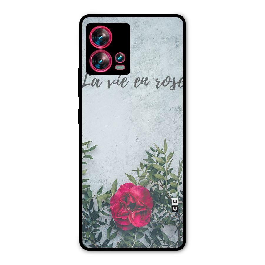 Rose Life Metal Back Case for Motorola Edge 30 Fusion