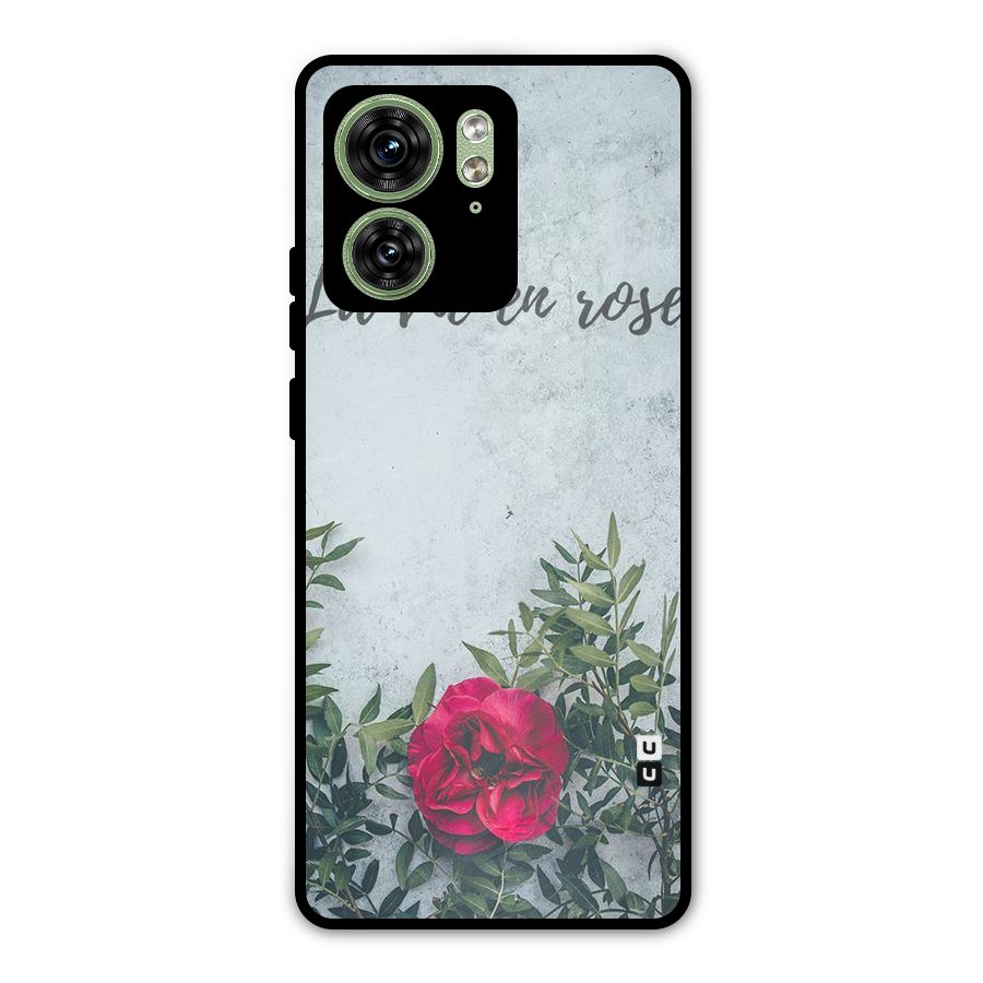 Rose Life Metal Back Case for Motorola Edge 40 5G