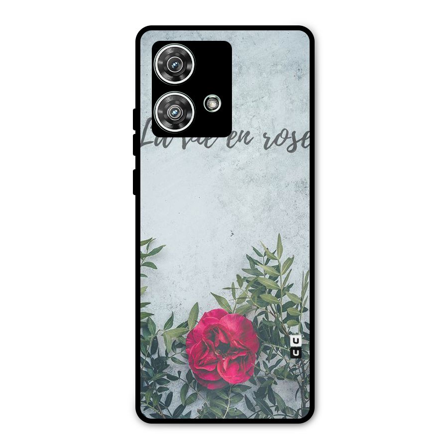 Rose Life Metal Back Case for Motorola Edge 40 Neo
