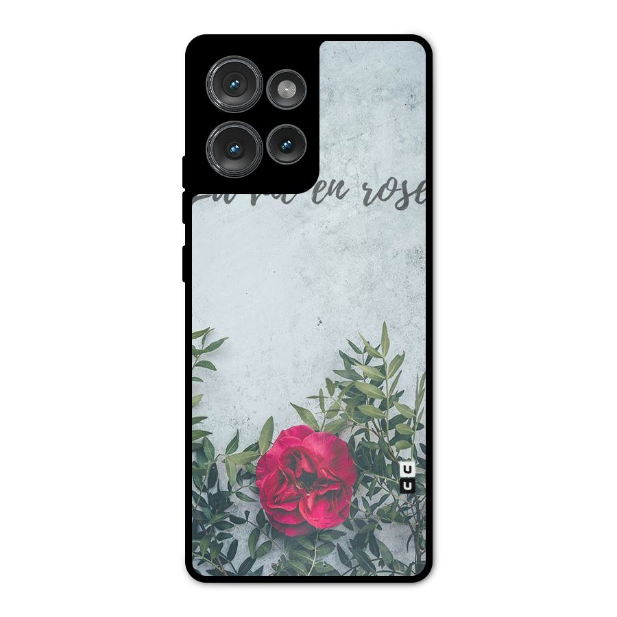Rose Life Metal Back Case for Motorola Edge 50