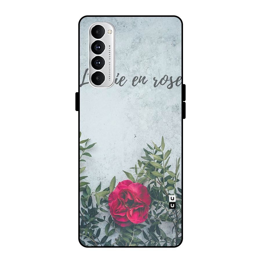 Rose Life Metal Back Case for Oppo Reno4 Pro