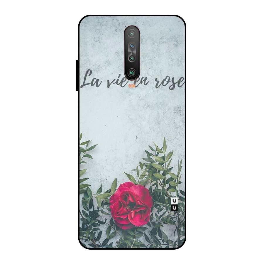 Rose Life Metal Back Case for Poco X2
