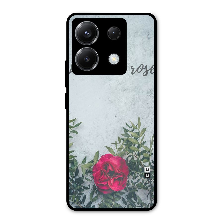 Rose Life Metal Back Case for Poco X6