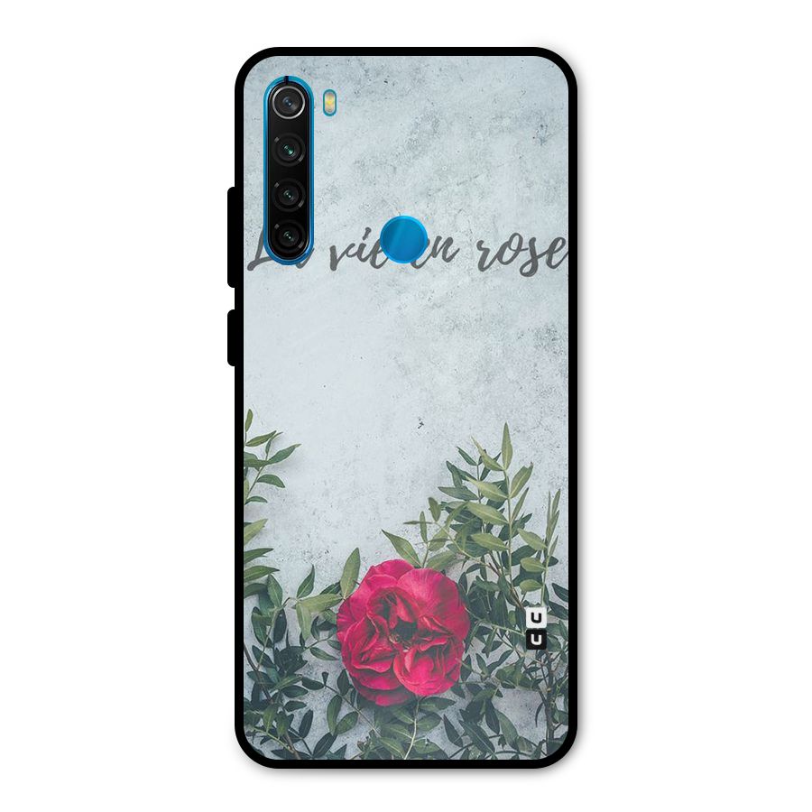 Rose Life Metal Back Case for Redmi Note 8