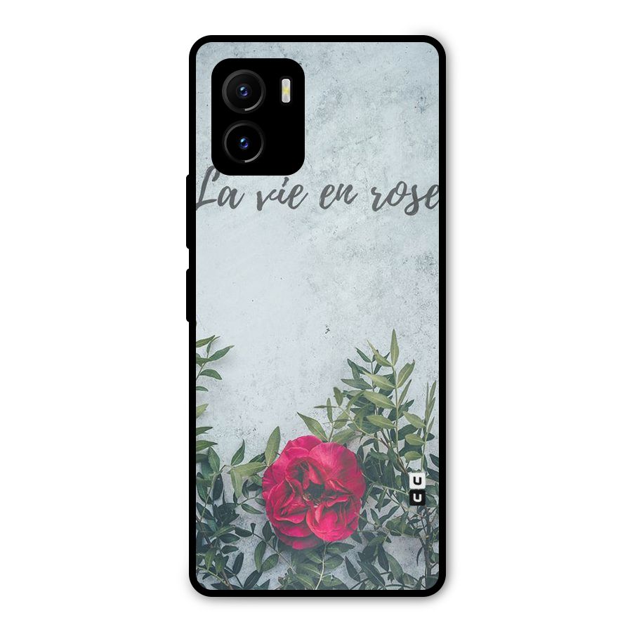 Rose Life Metal Back Case for Vivo Y15s