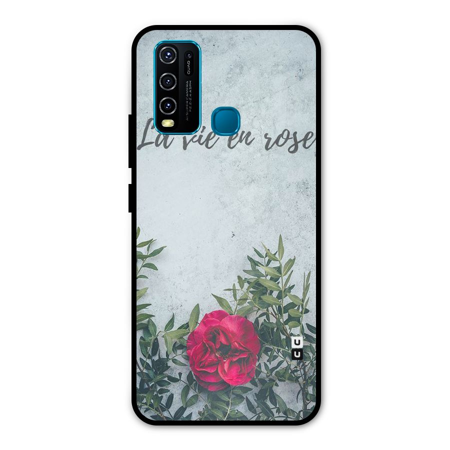 Rose Life Metal Back Case for Vivo Y30