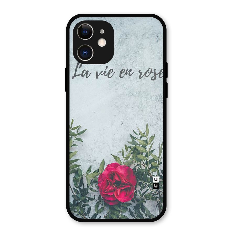 Rose Life Metal Back Case for iPhone 12