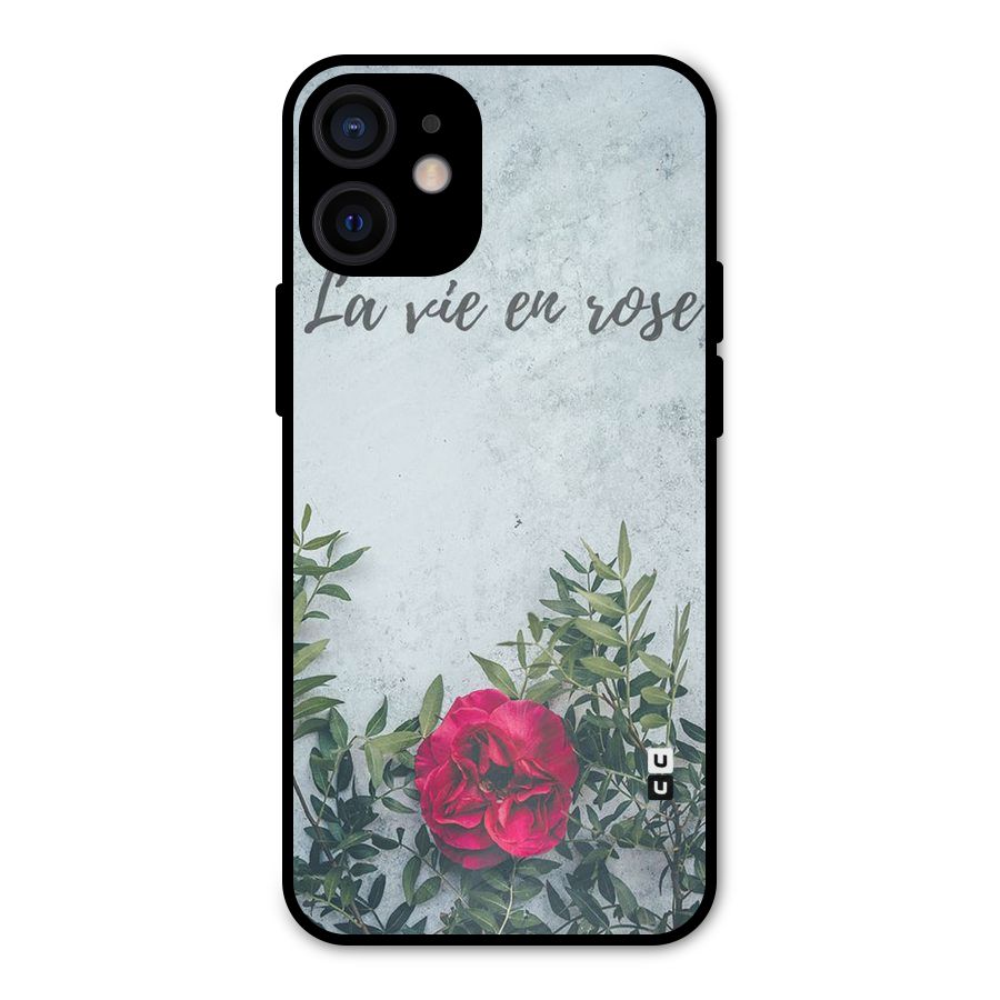 Rose Life Metal Back Case for iPhone 12 Mini