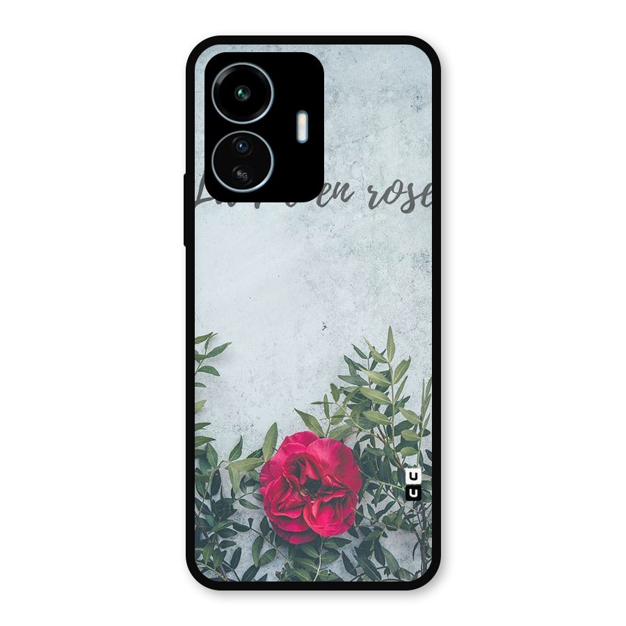 Rose Life Metal Back Case for vivo iQOO Z6 Lite 5G