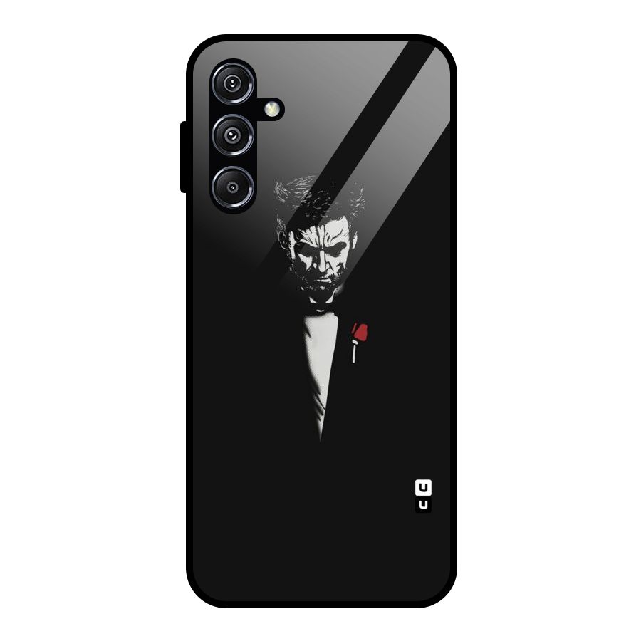 Rose Man Glass Back Case for Galaxy M34 5G