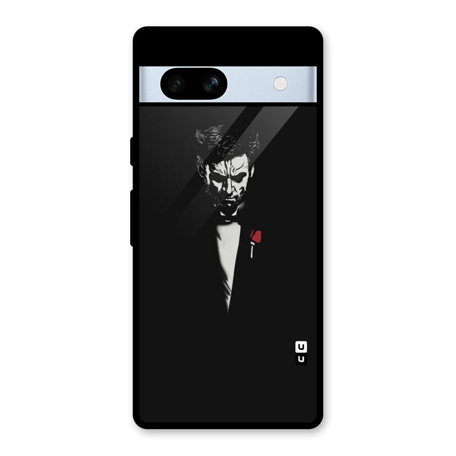 Rose Man Glass Back Case for Google Pixel 7a