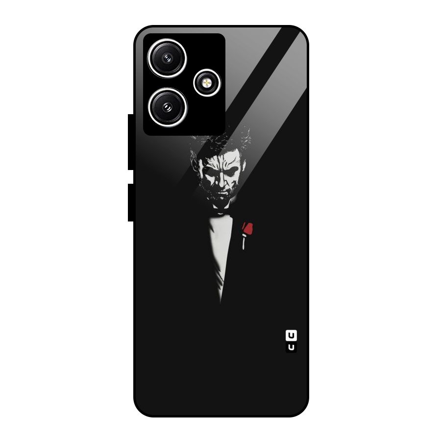 Rose Man Glass Back Case for Poco M6 Pro