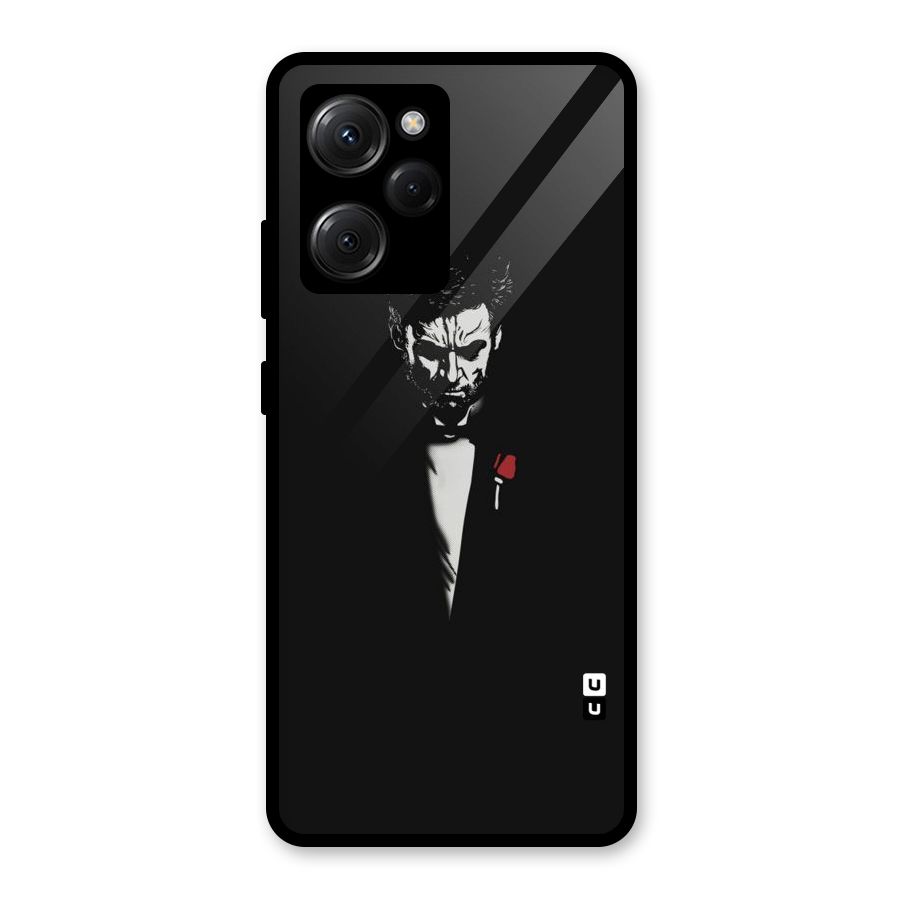 Rose Man Glass Back Case for Poco X5 Pro