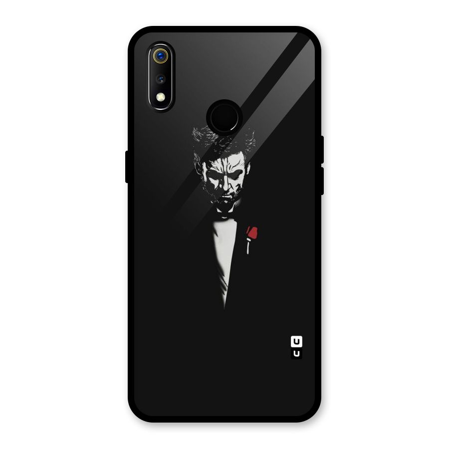 Rose Man Glass Back Case for Realme 3