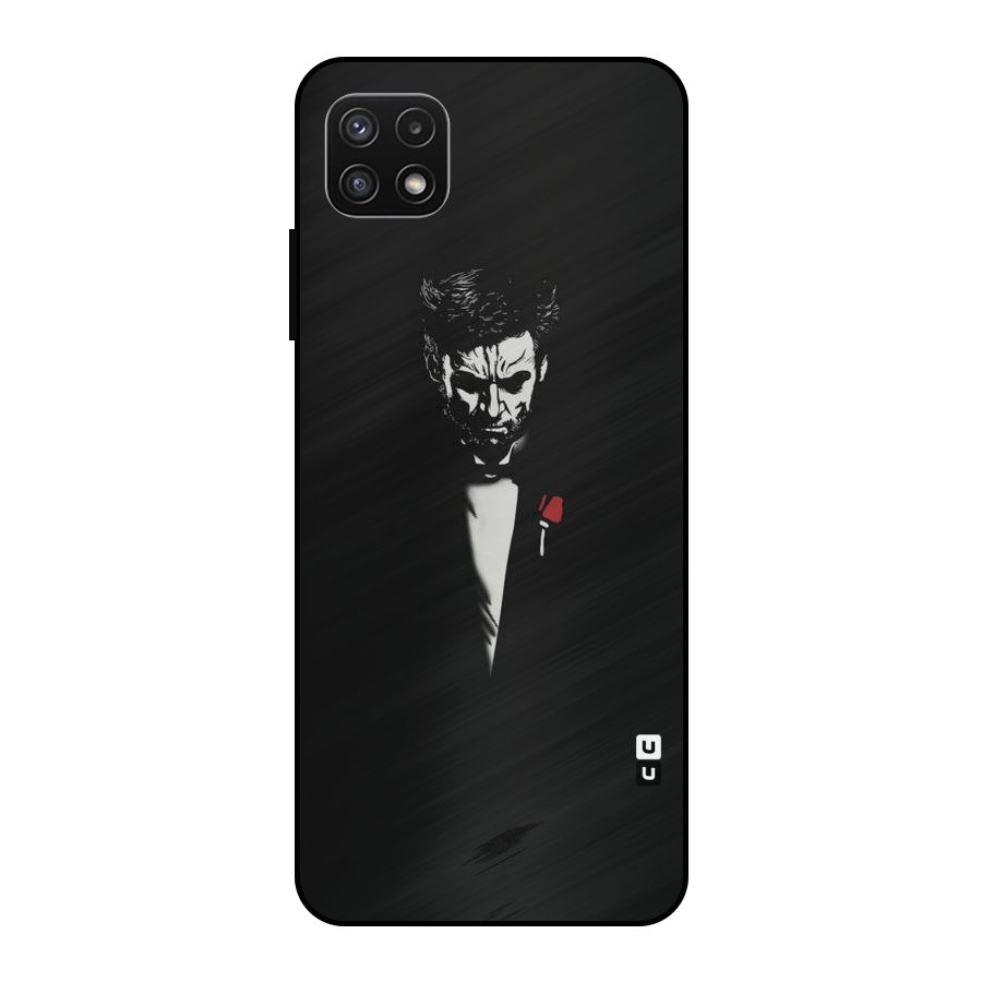 Rose Man Metal Back Case for Galaxy A22 5G