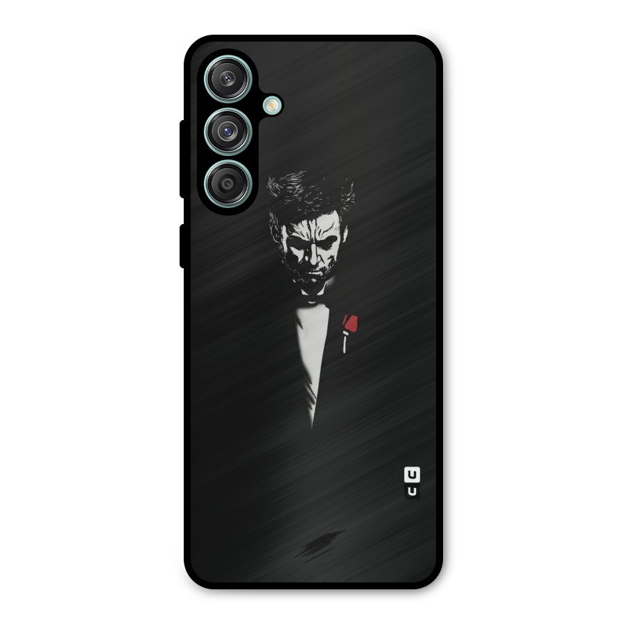 Rose Man Metal Back Case for Galaxy M55 5G