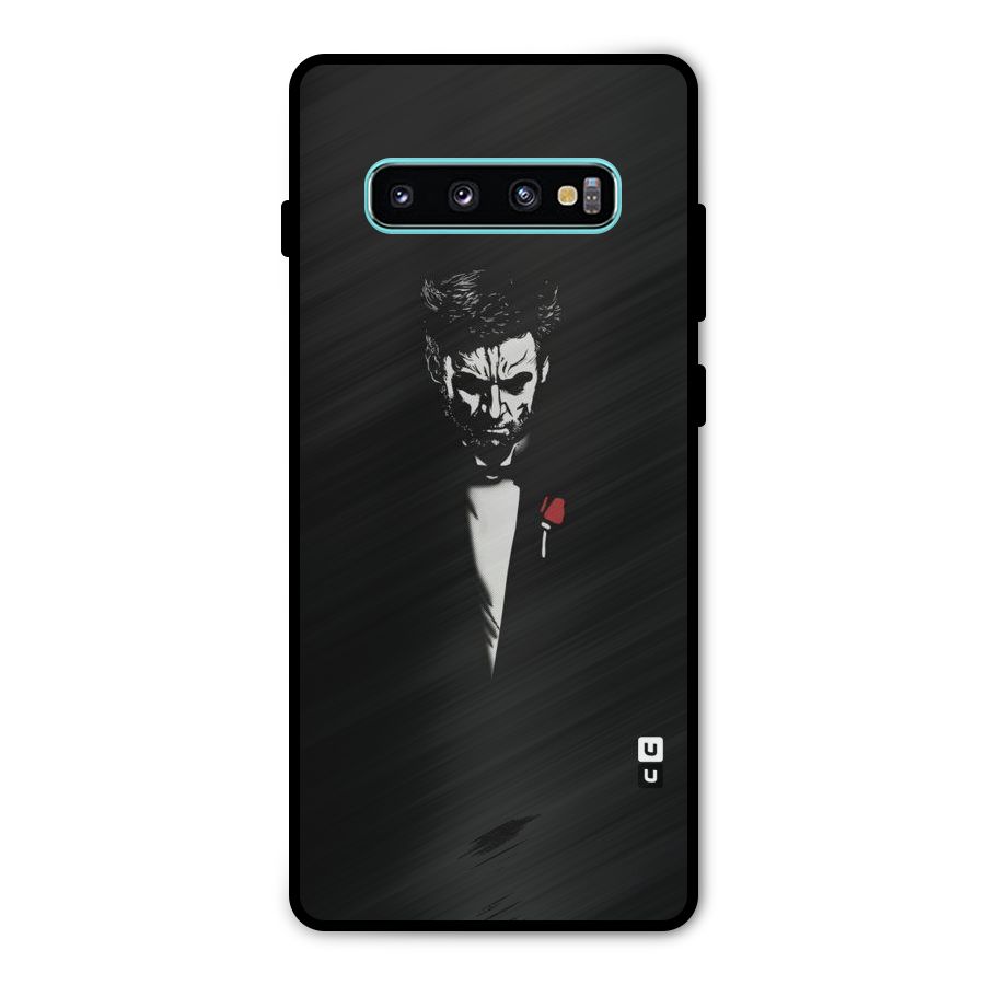 Rose Man Metal Back Case for Galaxy S10 Plus