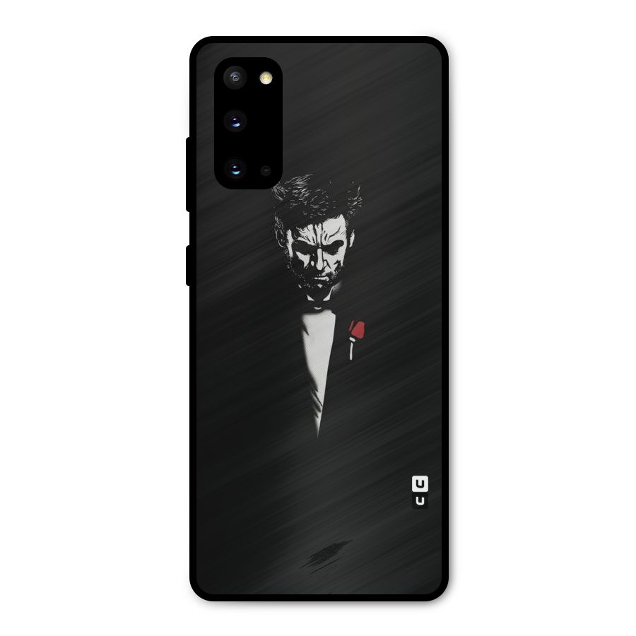 Rose Man Metal Back Case for Galaxy S20
