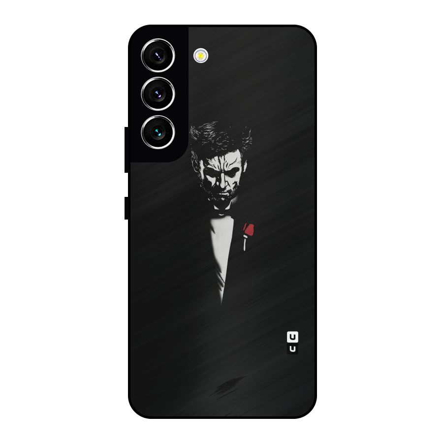 Rose Man Metal Back Case for Galaxy S22 5G