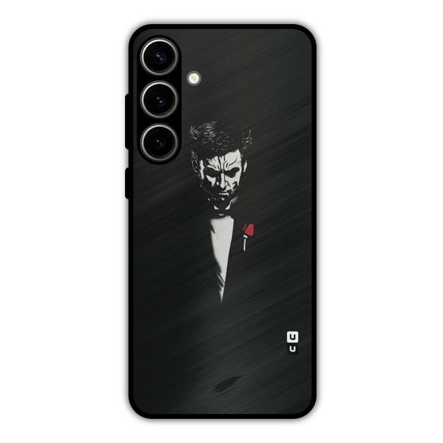 Rose Man Metal Back Case for Galaxy S24 Plus