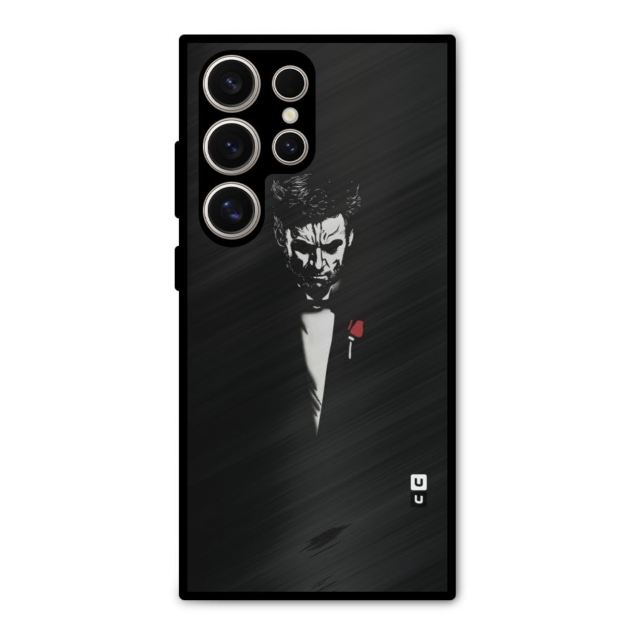 Rose Man Metal Back Case for Galaxy S24 Ultra