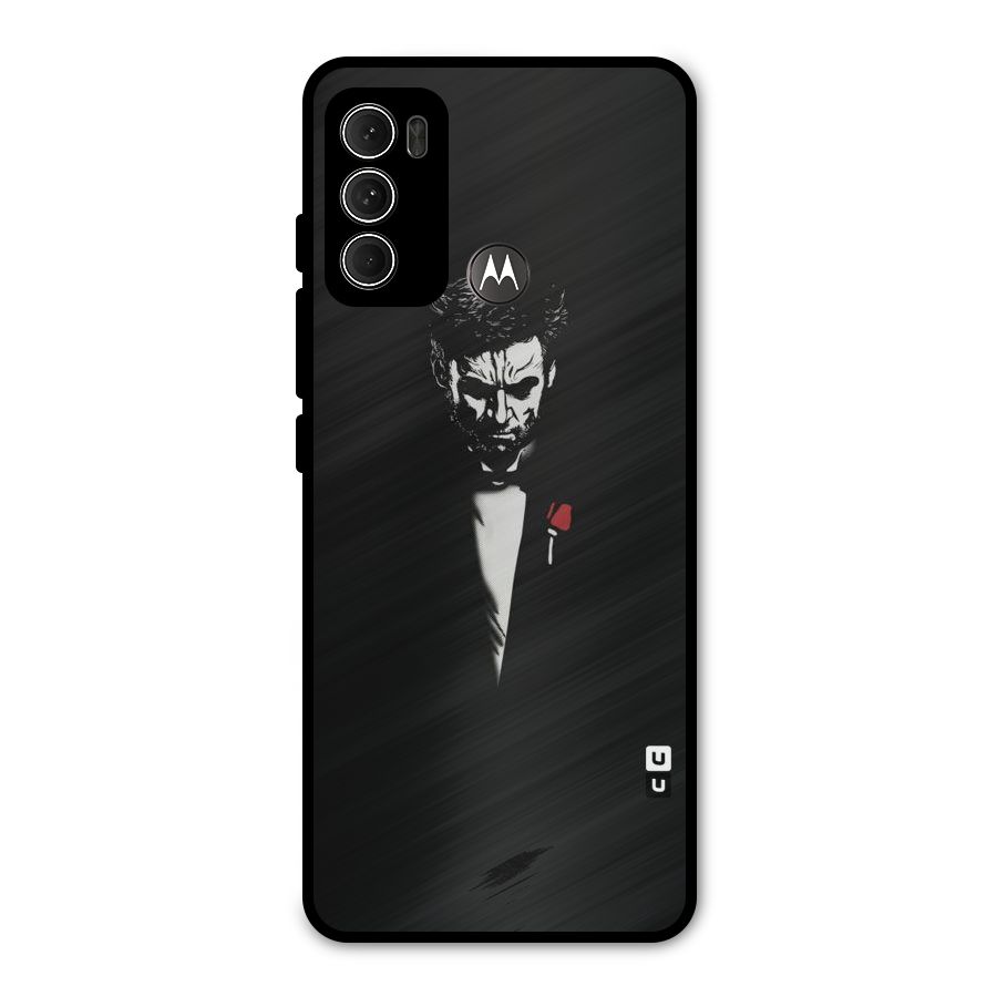 Rose Man Metal Back Case for Moto G60