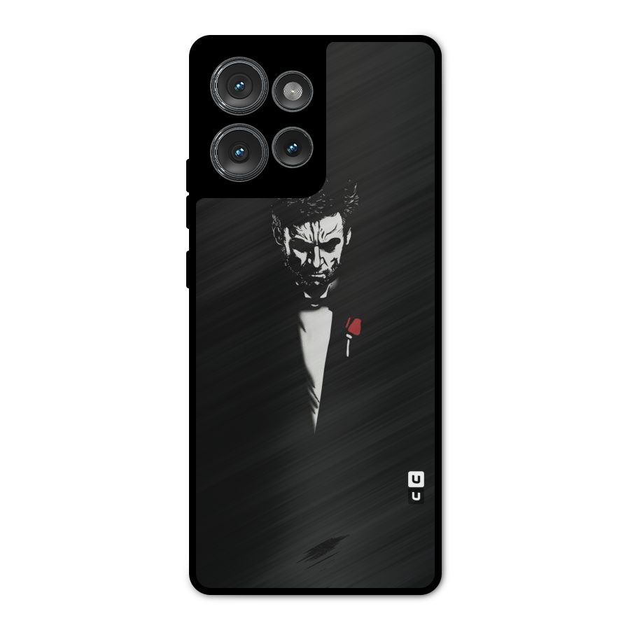 Rose Man Metal Back Case for Motorola Edge 50