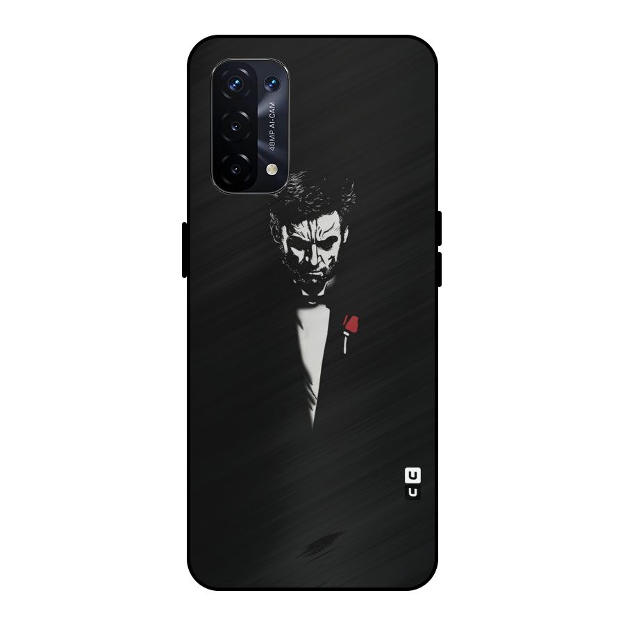 Rose Man Metal Back Case for Oppo A74 5G