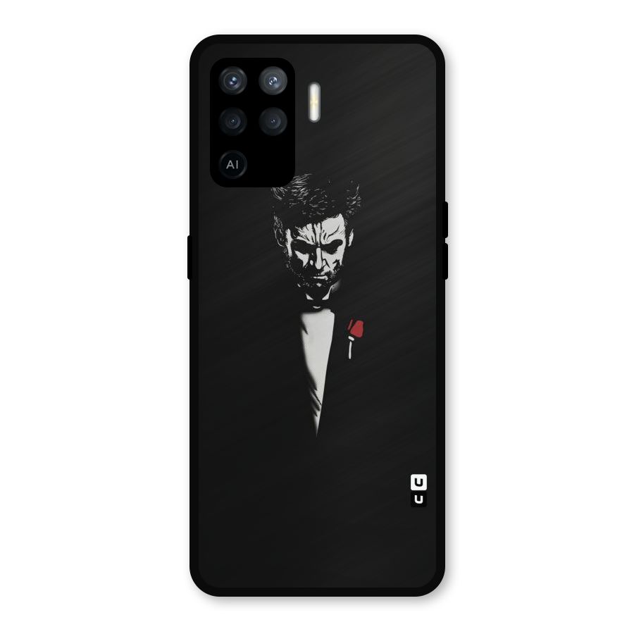 Rose Man Metal Back Case for Oppo F19 Pro