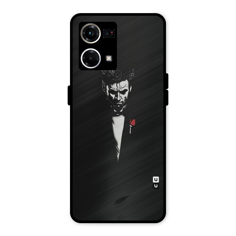 Rose Man Metal Back Case for Oppo F21 Pro 4G