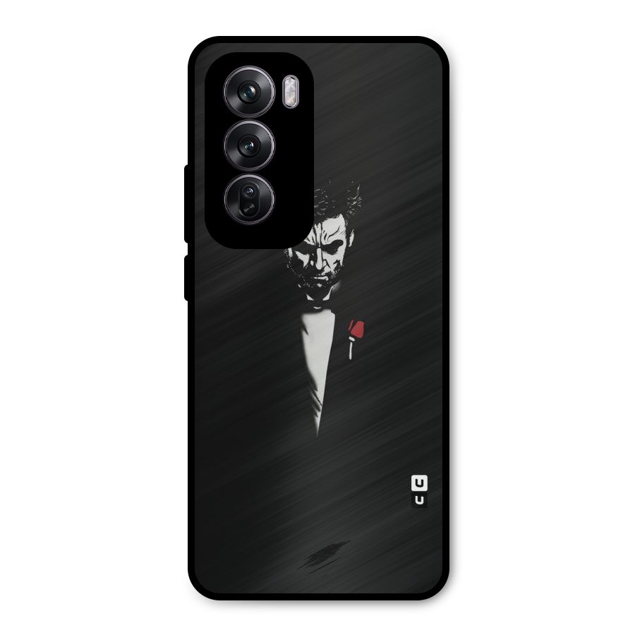 Rose Man Metal Back Case for Oppo Reno12 Pro