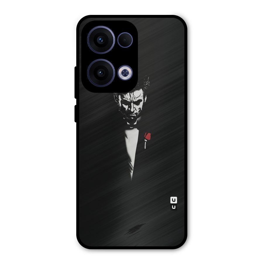 Rose Man Metal Back Case for Oppo Reno13