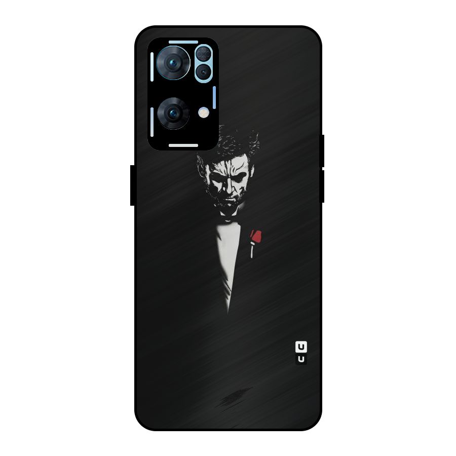 Rose Man Metal Back Case for Oppo Reno7 Pro 5G